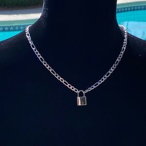Silver Lock Necklace
